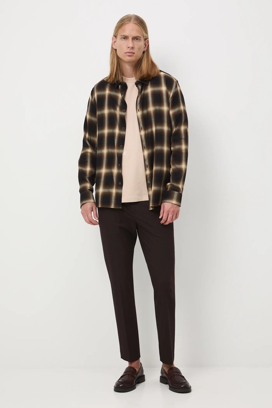 Bavlněné tričko pánské Královská kolekce RW25-TSM861 béžová