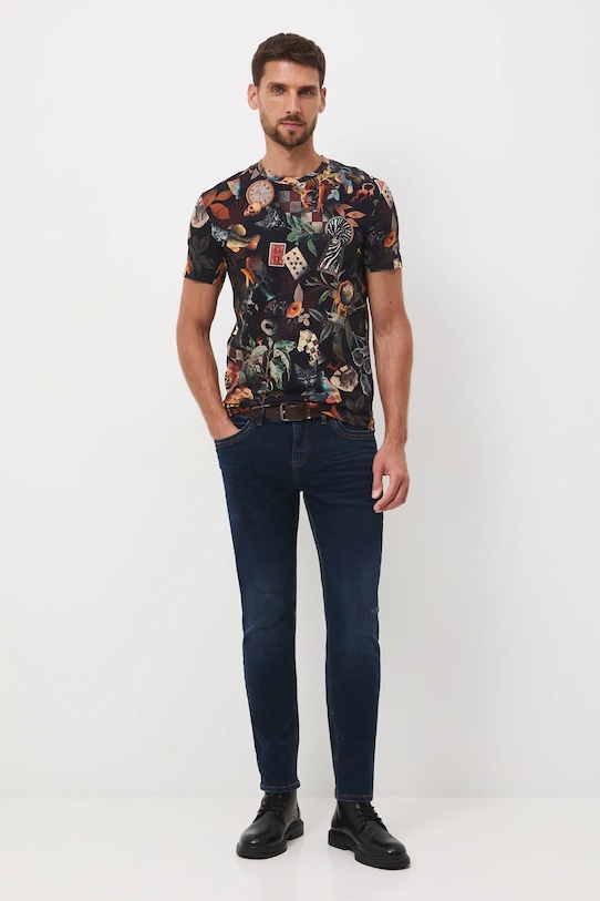 Medicine t-shirt wzorzyste czarny RW25-TSM902