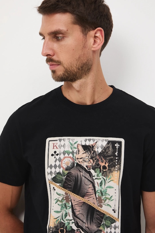 Medicine t-shirt bawełniany czarny RW25-TSM905