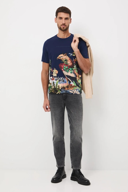 Medicine t-shirt bawełniany nadruk granatowy RW25-TSM907