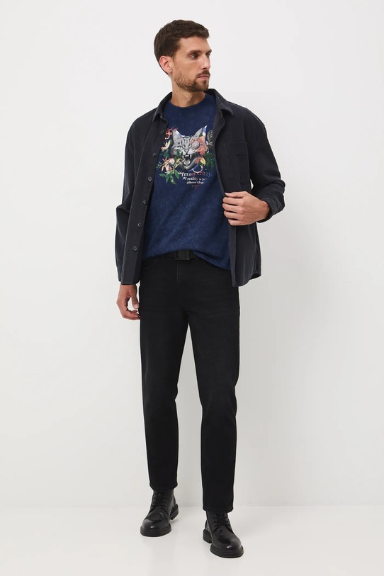 Medicine t-shirt bawełniany nadruk granatowy RW25-TSM908