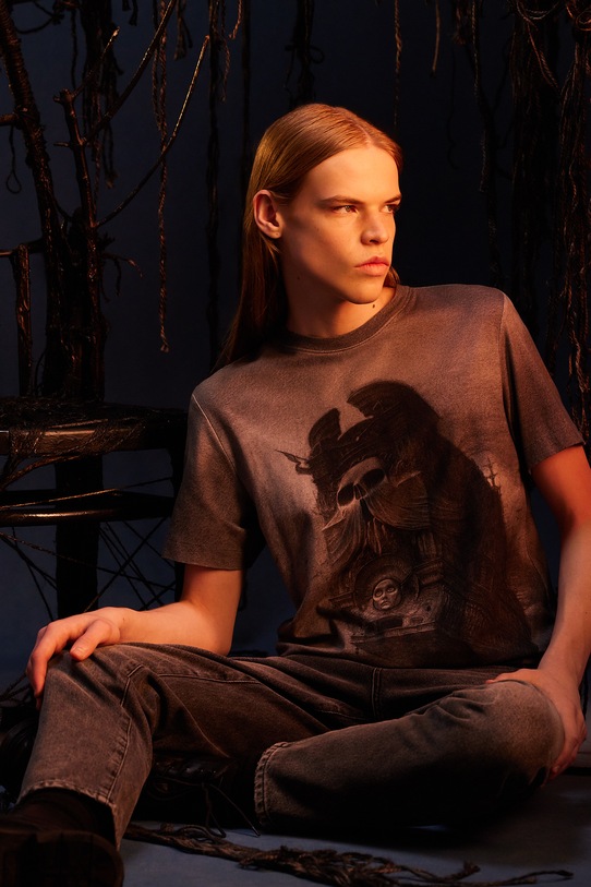 Medicine t-shirt wzorzyste szary RW25-TSMA50