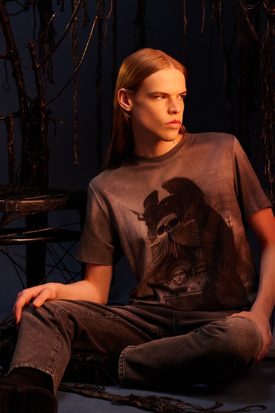 Medicine t-shirt wzorzyste szary RW25-TSMA50