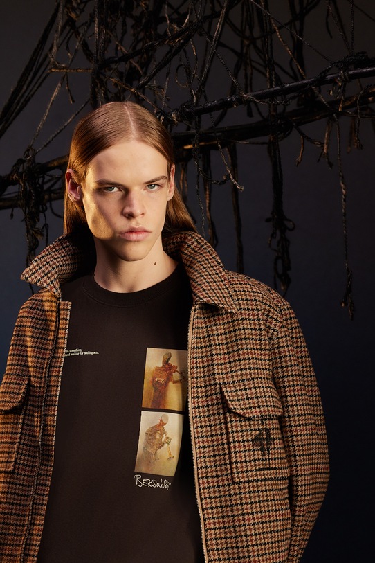 Medicine t-shirt bawełniany nadruk brązowy RW25-TSMA55