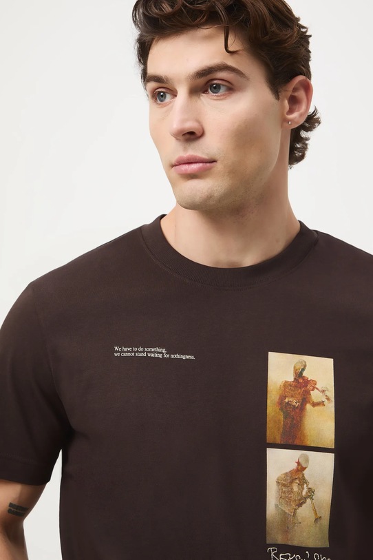 Medicine t-shirt bawełniany RW25-TSMA55 brązowy