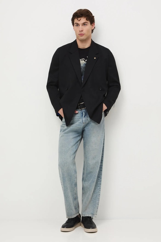 Odzież T-shirt bawełniany męski z kolekcji Zdzisław Beksiński x Medicine RW25-TSMA57 czarny