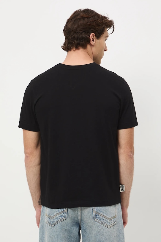 T-shirt bawełniany męski z kolekcji Zdzisław Beksiński x Medicine czarny RW25-TSMA57