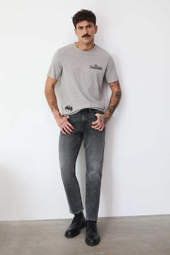 Medicine t-shirt bawełniany nadruk szary RW25-TSMA72
