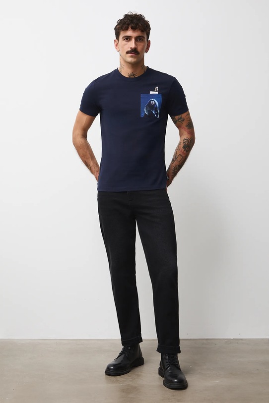 Odzież Medicine t-shirt bawełniany RW25-TSMB55 granatowy