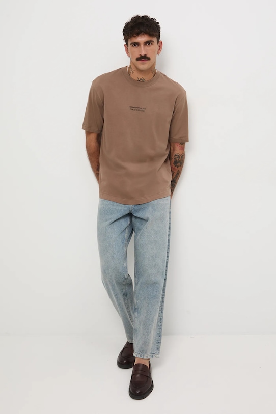 Odzież Medicine t-shirt bawełniany RW25-TSMB58 beżowy