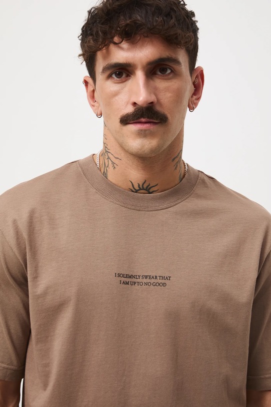 Medicine t-shirt bawełniany RW25-TSMB58 beżowy