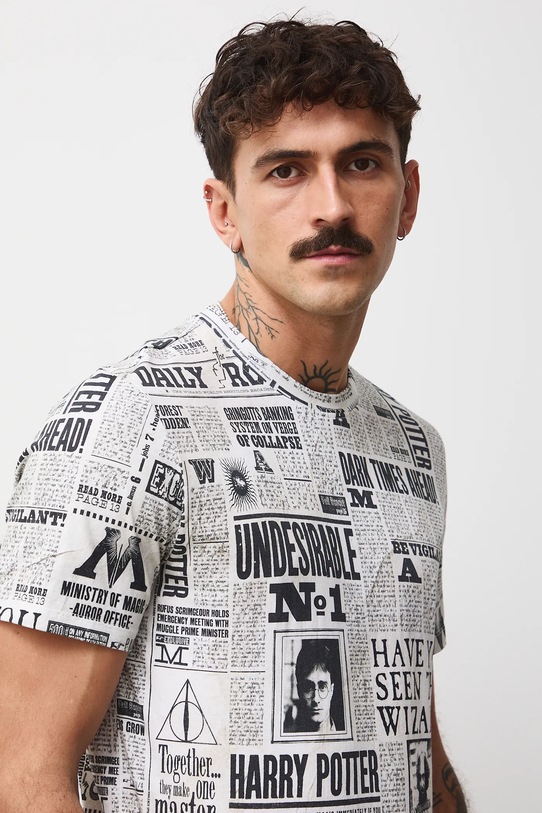 Medicine t-shirt bawełniany RW25-TSMB59 beżowy