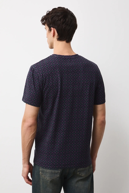 Oblečení Bavlněné tričko pánské s elastanem, se vzorem RW25-TSMC02 černá