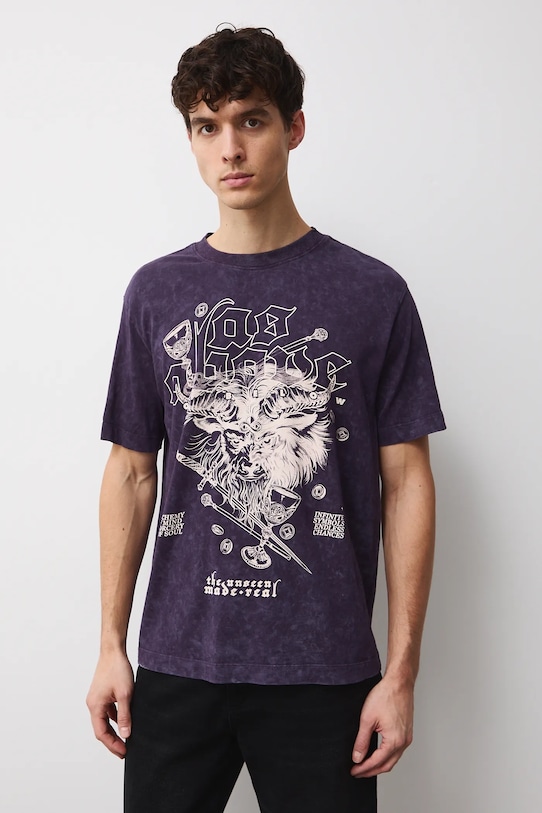 Medicine t-shirt bawełniany fioletowy RW25-TSMC11