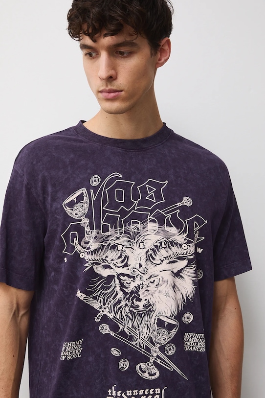 Medicine t-shirt bawełniany RW25-TSMC11 fioletowy