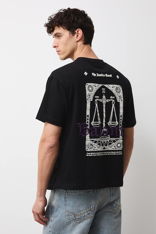 Medicine t-shirt bawełniany nadruk czarny RW25-TSMC16