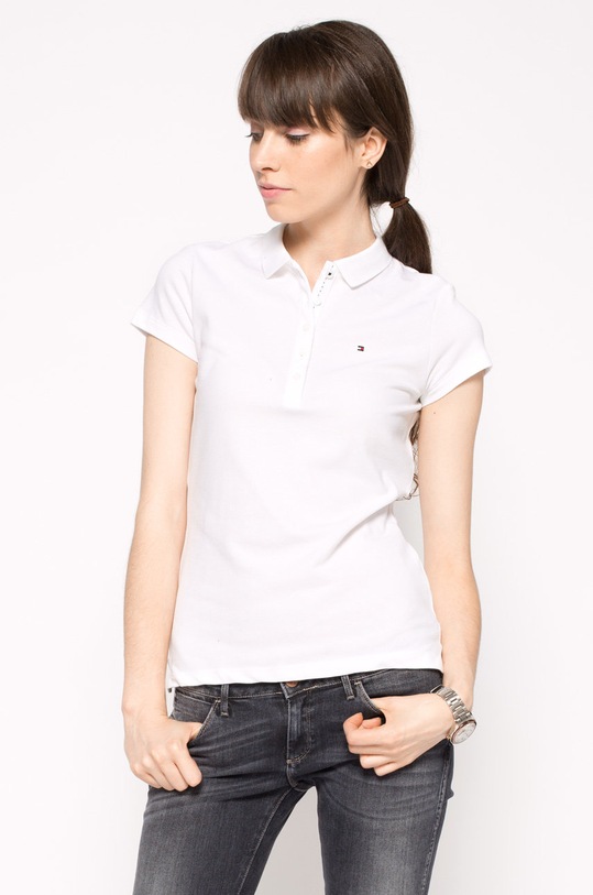 Tommy Hilfiger - Μπλουζάκι slim λευκό 1M57636661