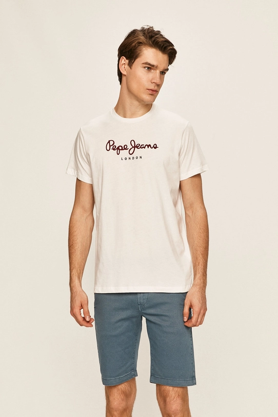 Pepe Jeans - T-shirt Eggo nadruk biały PM500465..