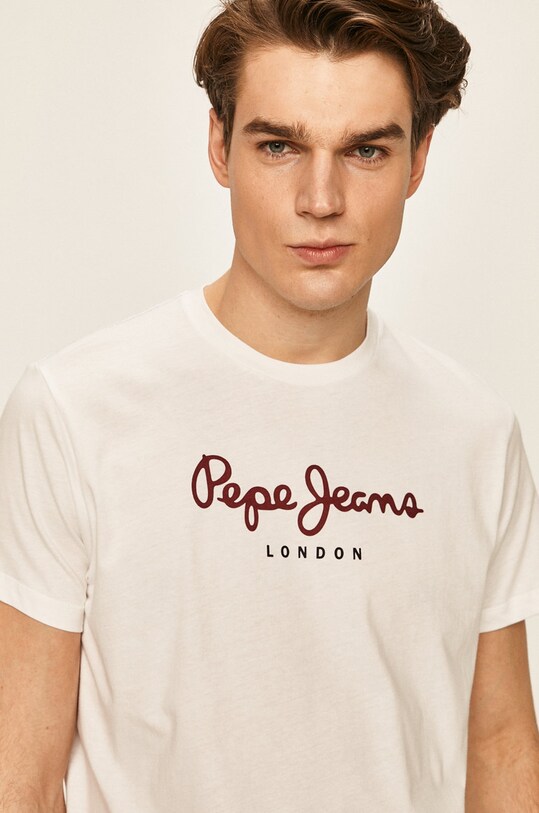 Pepe Jeans - T-shirt Eggo alb PM500465..