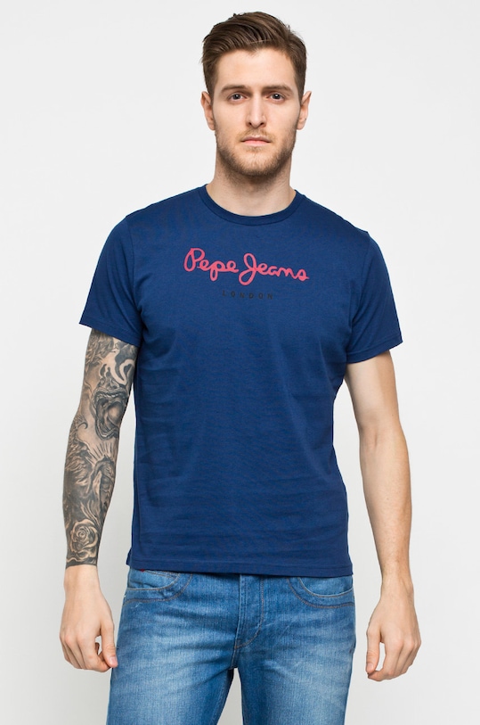 Pepe Jeans - T-shirt Eggo print bleumarin PM500465..