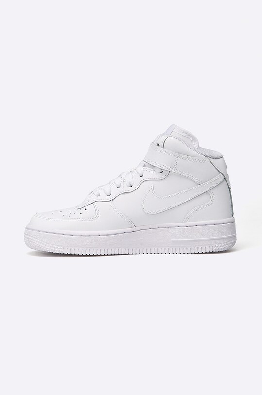 Băieți Nike Kids - Pantofi copii AIR FORCE 1 MID GS 314195.113 alb