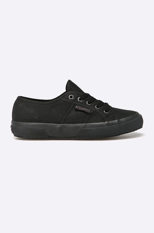 Superga - Πάνινα παπούτσια φλατ μαύρο 2750.S000010.997