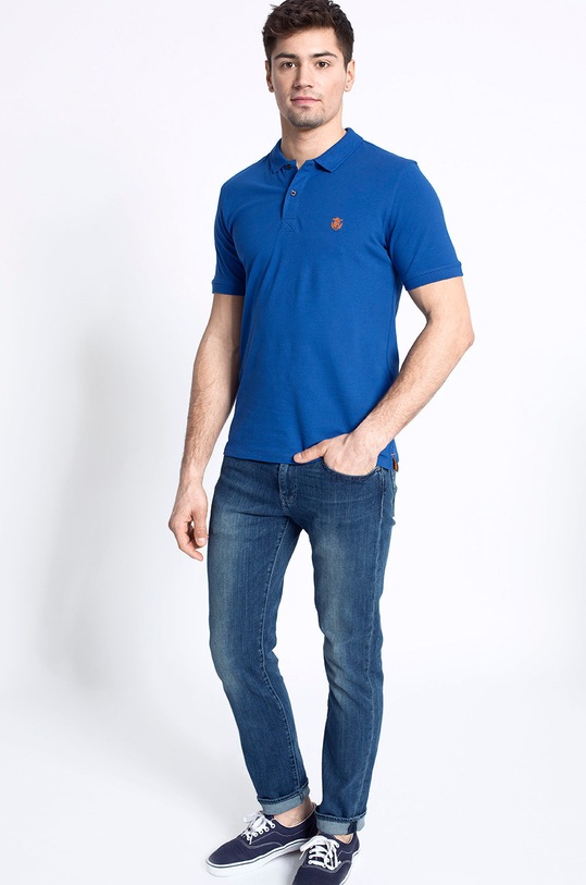 Selected Homme Polo 16049517 niebieski AA00