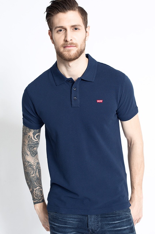 Levi's - Pánske polo tričko jednofarebný tmavomodrá 22401.0003