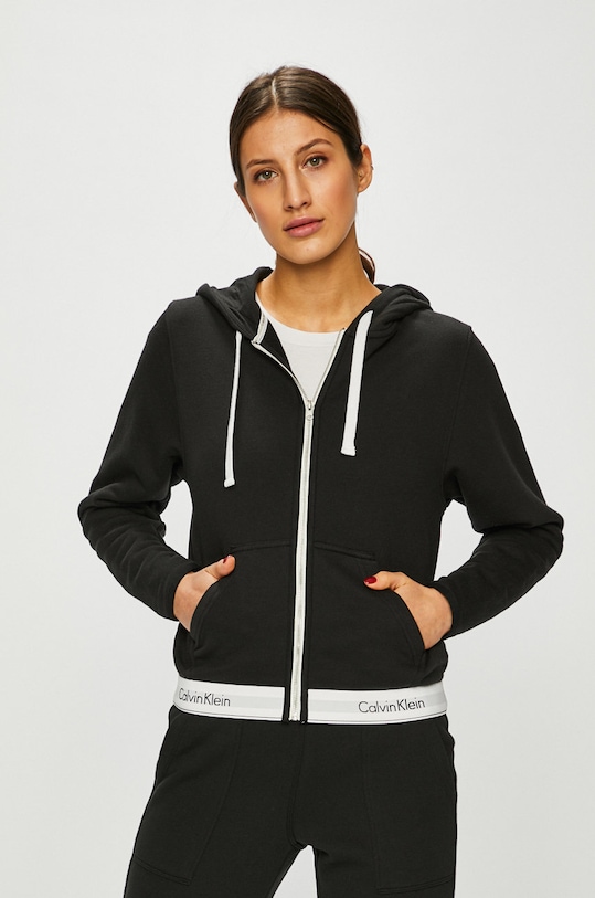 Calvin Klein Jeans bluză uni negru 000QS5667E