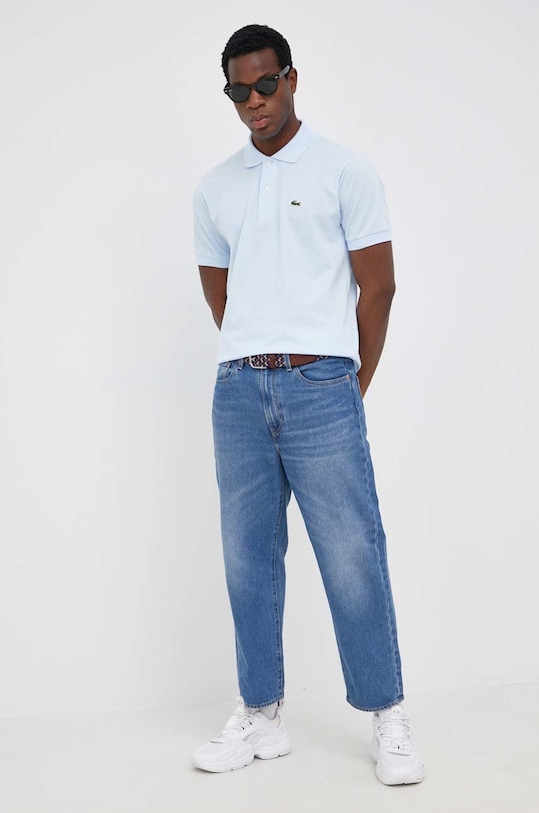Lacoste polo de bumbac L1212. albastru AW22