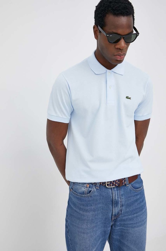 Lacoste polo de bumbac albastru L1212.