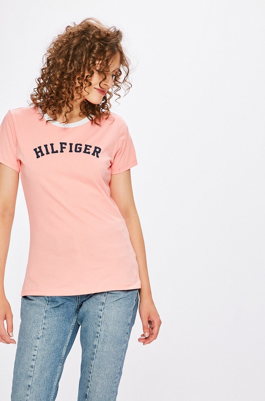 Tommy Hilfiger - Top στάμπα ροζ UW0UW00091