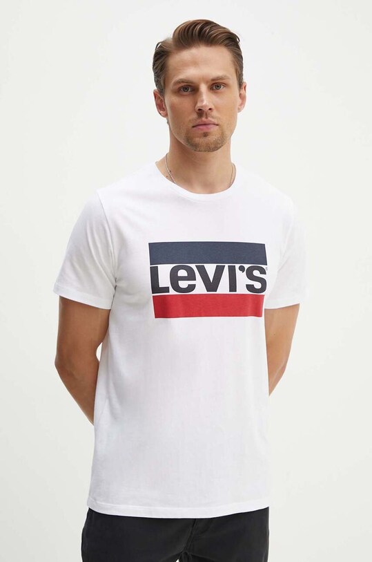 Levi's - T-shirt nadruk biały 39636.0000