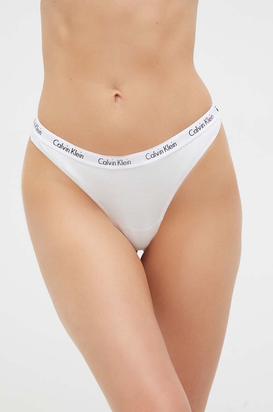 Odzież Calvin Klein Underwear stringi (3-pack) 000QD3587E. fioletowy