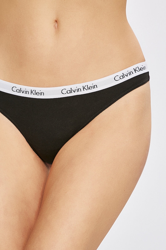 Oblečenie Calvin Klein Underwear - Tangá (3-pak) 000QD3587E. čierna