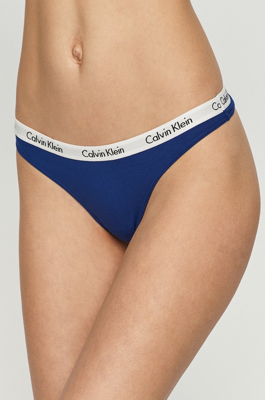 Tanga Calvin Klein Underwear nášivka námořnická modř 0000D1617E