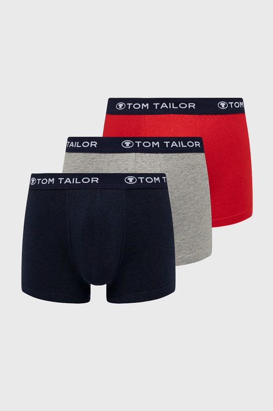 Tom Tailor Denim - Boxeralsó (3 db) elasztikus boxeralsó piros 70162.6061
