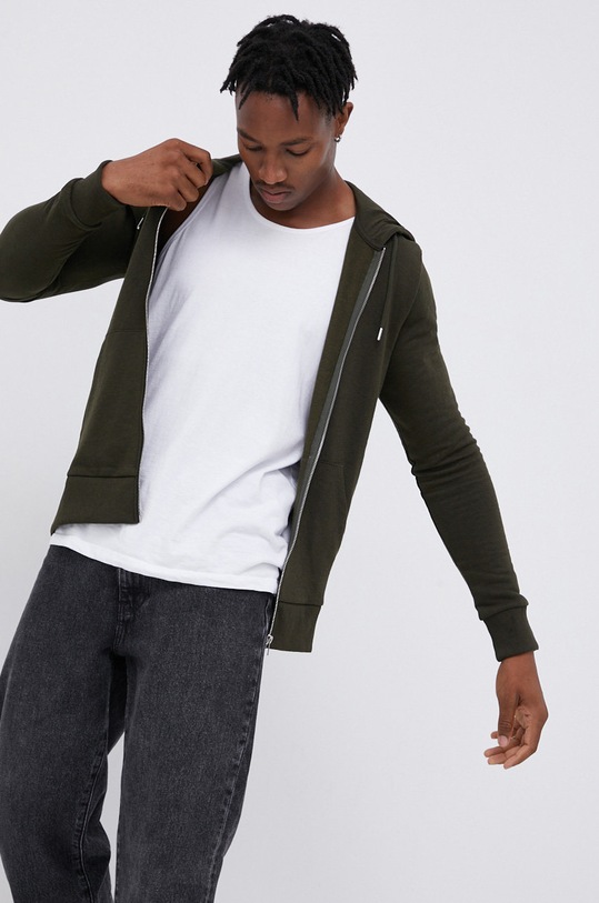 Produkt by Jack & Jones Bluza z kapturem zielony 12116082