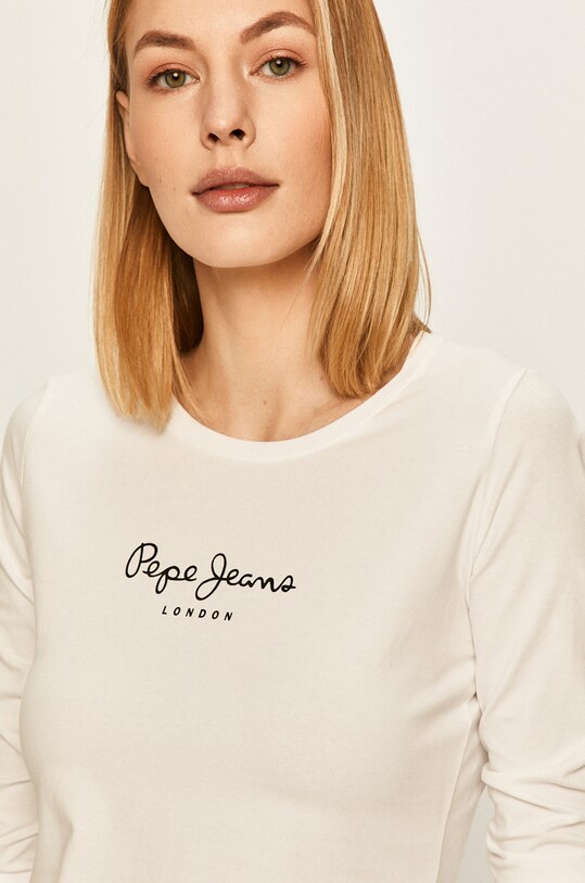 Pepe Jeans - Bluza New Virginia print alb PL502755