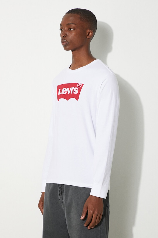 Levi's camicia a maniche lunghe bianco 36015.0010