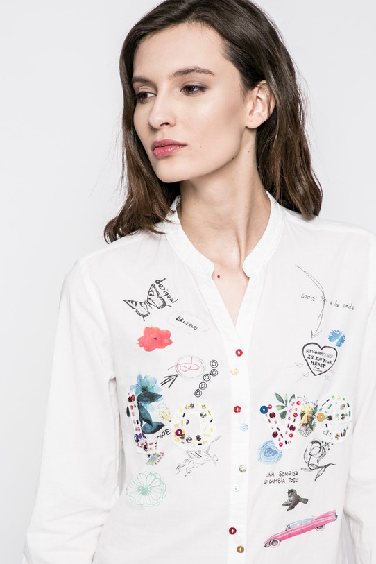 Desigual - Ing pamut fehér 18SWCW33