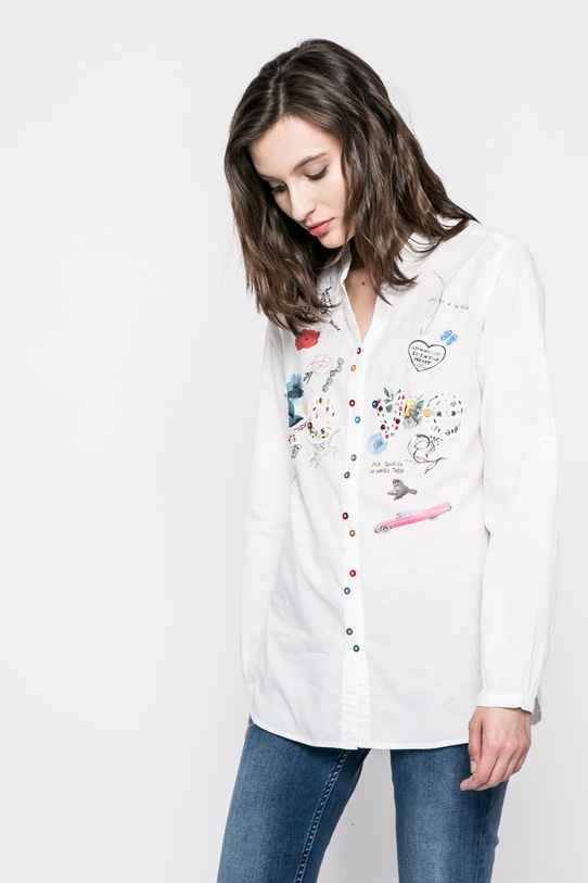 Desigual - Ing fehér 18SWCW33