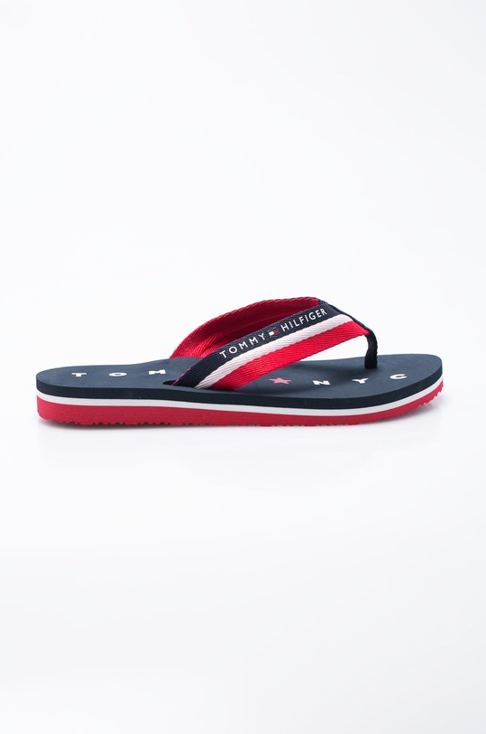 Žabky Tommy Hilfiger TOMMY LOVES NY BEACH SAND textilní námořnická modř FW0FW02370.403
