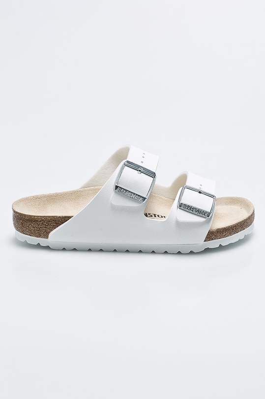 Birkenstock papuci Arizona imitatie de piele alb 51731