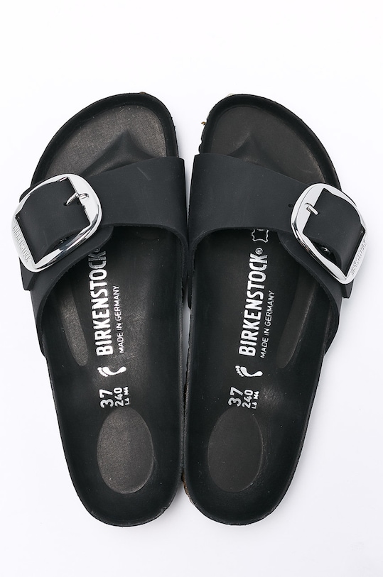 Natikači iz nubuka Birkenstock Madrid Big Buckle 1006523 črna