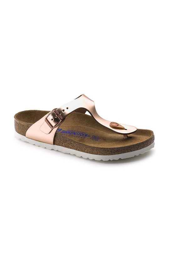 Birkenstock japonki skórzane Gizeh 1005048 różowy SS24