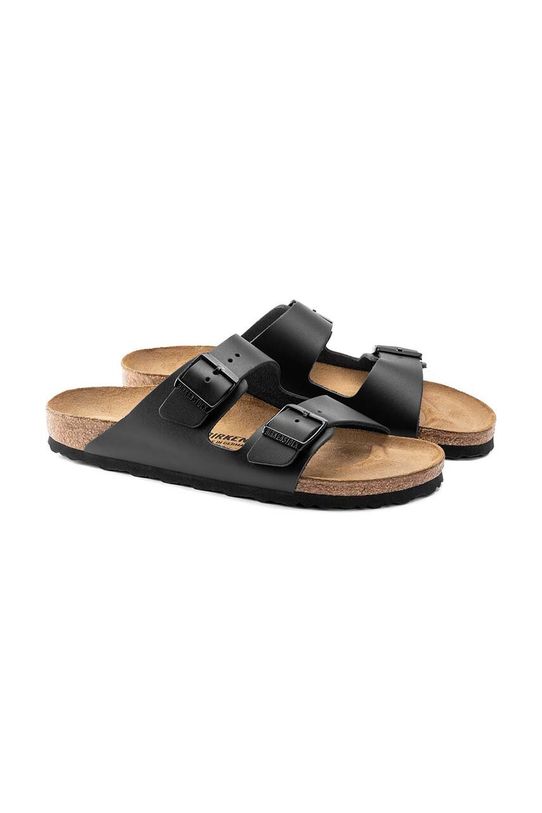 Obuwie Birkenstock klapki skórzane Arizona 51191 czarny
