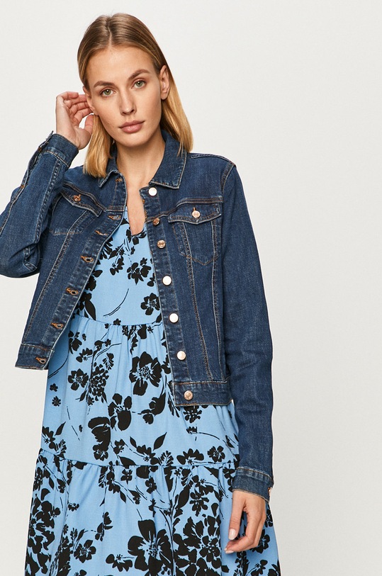 Vila - Kurtka jeansowa bez kaptura niebieski 14042859