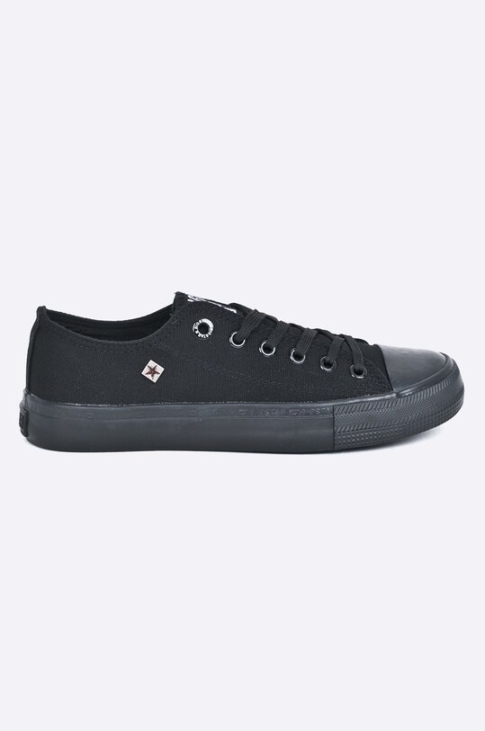 Big Star - Trampki płaska czarny AA274009