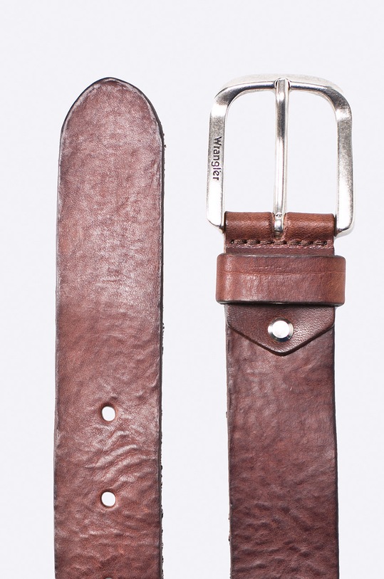 Wrangler - Curea de piele W0B35U185 maro AA00